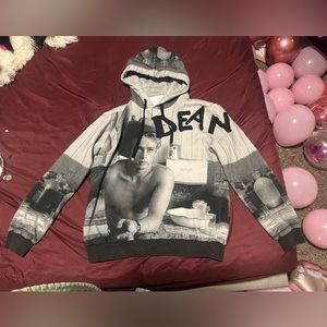 Dolce & Gabbana Grey James Dean Printed Cotton Applique Detail Hoodie